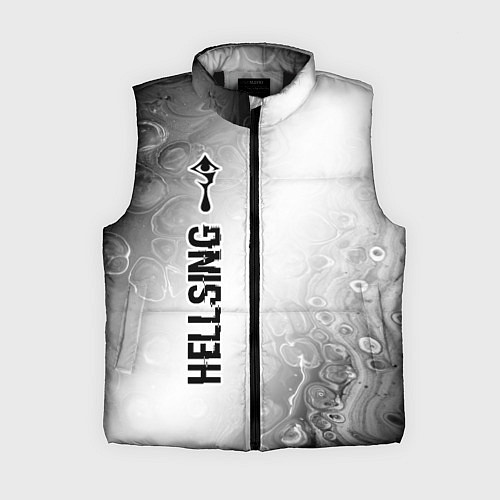 Женский жилет Hellsing glitch на светлом фоне: по-вертикали / 3D-Черный – фото 1