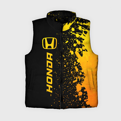 Женский жилет Honda - gold gradient: по-вертикали / 3D-Черный – фото 1