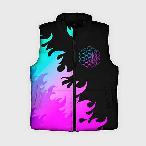 Женский жилет Coldplay неоновый огонь / 3D-Черный – фото 1