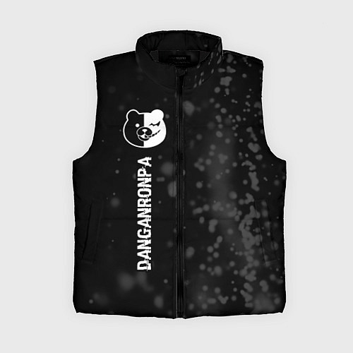 Женский жилет Danganronpa glitch на темном фоне: по-вертикали / 3D-Черный – фото 1