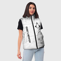 Женский жилет Assassins Creed glitch на светлом фоне: надпись, с, цвет: 3D-черный — фото 2