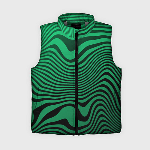 Женский жилет Абстрактный узор волн / 3D-Светло-серый – фото 1