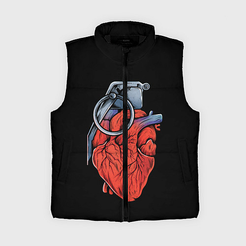 Женский жилет Сердце гараната / 3D-Черный – фото 1