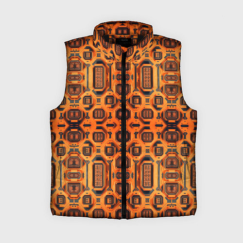 Женский жилет Оранжевый киберпанк / 3D-Черный – фото 1
