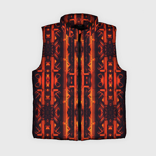 Женский жилет Контрастный огненный киберпанк / 3D-Черный – фото 1