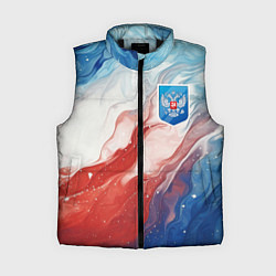 Женский жилет Герб РФ, цвет: 3D-черный