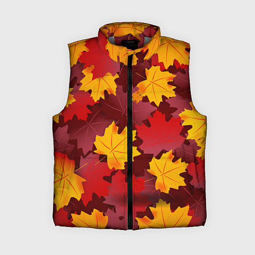 Женский жилет Кленовые листья паттерном / 3D-Светло-серый – фото 1