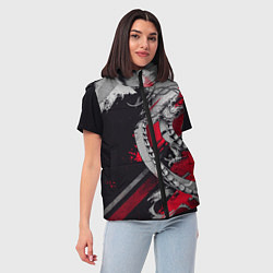 Женский жилет Dragon - Japan style, цвет: 3D-черный — фото 2