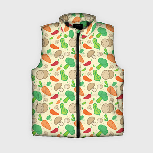 Женский жилет Овощной рецепт / 3D-Черный – фото 1