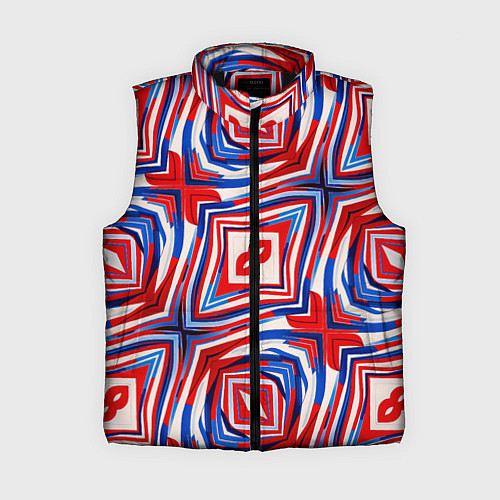 Женский жилет Красная маска абстракция / 3D-Черный – фото 1