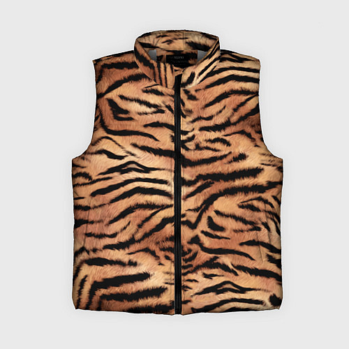 Женский жилет Полосатая шкура тигра / 3D-Светло-серый – фото 1