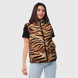 Женский жилет Полосатая шкура тигра, цвет: 3D-черный — фото 2