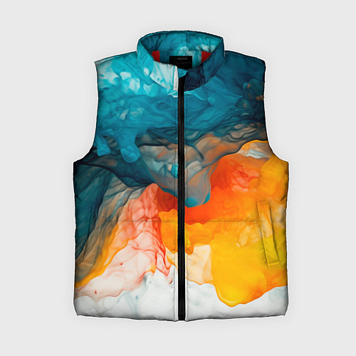 Женский жилет Синяя и оранжевая жидкости / 3D-Красный – фото 1