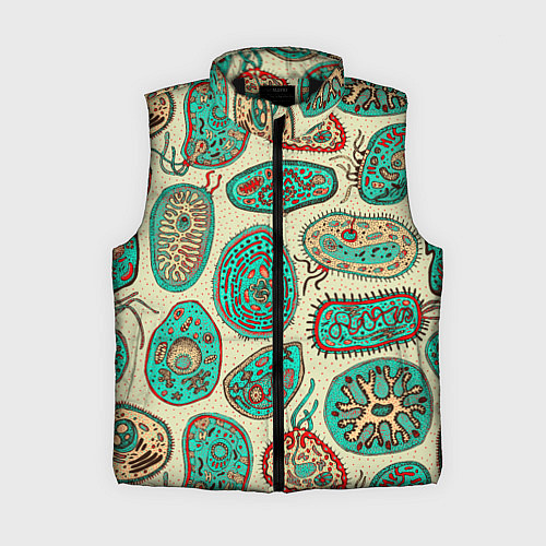 Женский жилет Бактерии / 3D-Черный – фото 1