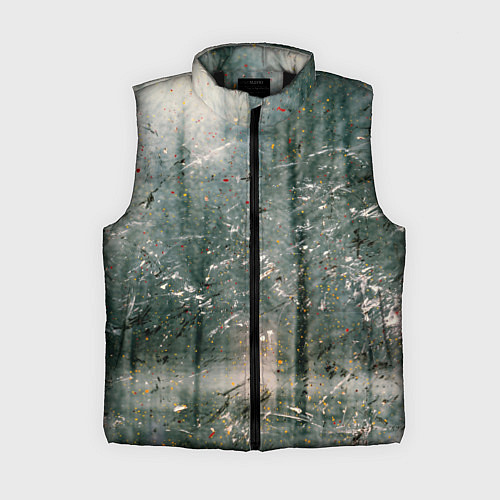 Женский жилет Тени деревьев и краски / 3D-Черный – фото 1