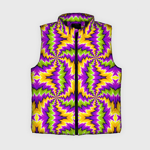 Женский жилет Красочная иллюзия вращения / 3D-Черный – фото 1