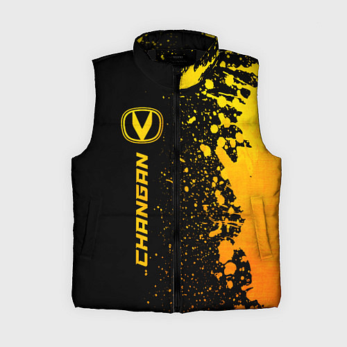 Женский жилет Changan - gold gradient: по-вертикали / 3D-Черный – фото 1