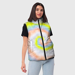 Женский жилет Тай дай жёлтый, цвет: 3D-красный — фото 2