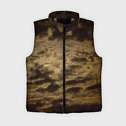 Женский жилет Облачное небо перед рассветом, цвет: 3D-светло-серый