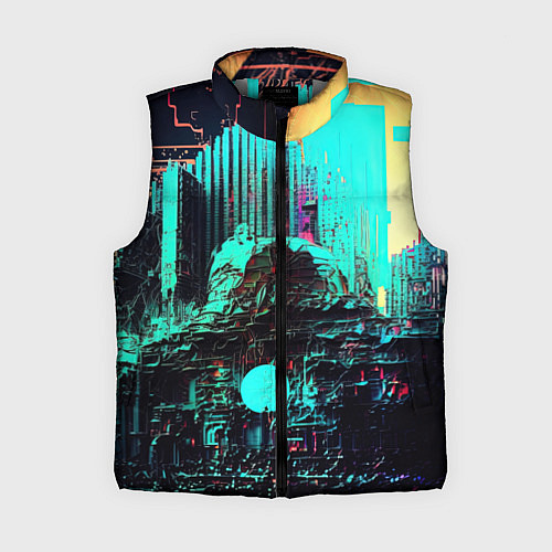 Женский жилет Городская радиоволна / 3D-Светло-серый – фото 1