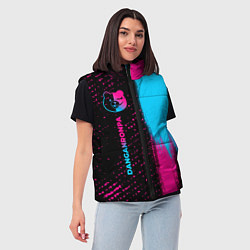 Женский жилет Danganronpa - neon gradient: по-вертикали, цвет: 3D-черный — фото 2