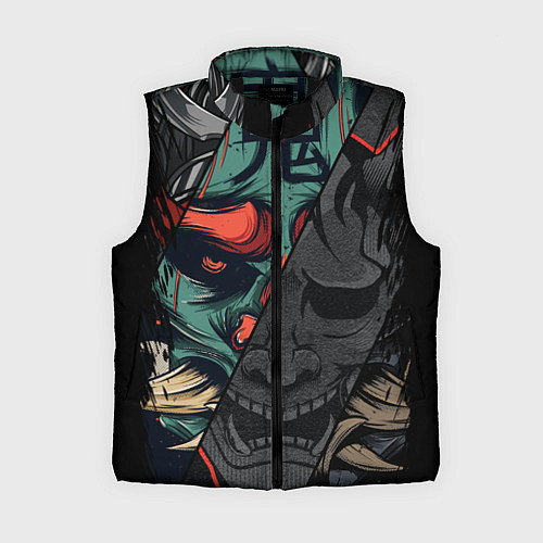 Женский жилет Демон самурай - Они / 3D-Черный – фото 1