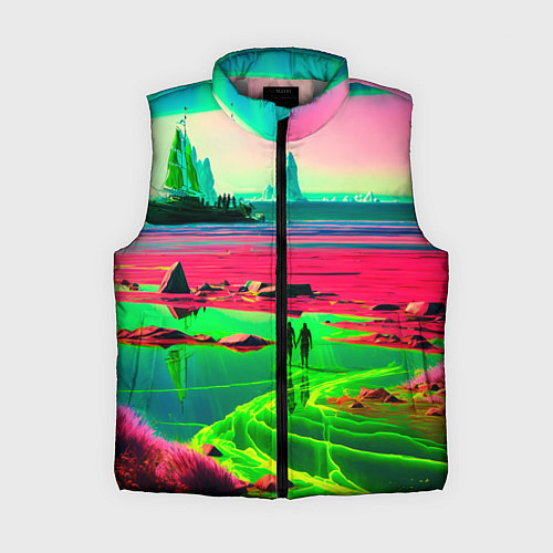 Женский жилет Кислотный мир / 3D-Светло-серый – фото 1