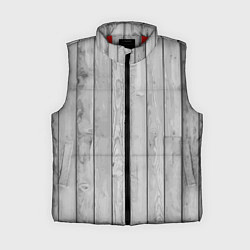 Женский жилет Серые доски, цвет: 3D-красный