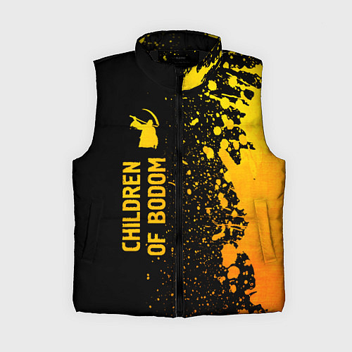 Женский жилет Children of Bodom - gold gradient: по-вертикали / 3D-Черный – фото 1