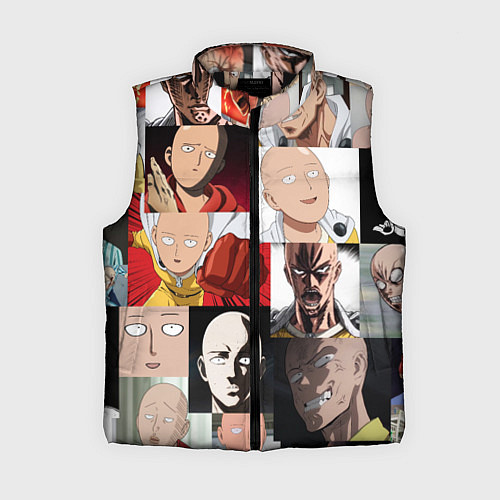 Женский жилет Saitama - many faces / 3D-Черный – фото 1