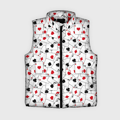 Женский жилет Карточные тузы / 3D-Красный – фото 1
