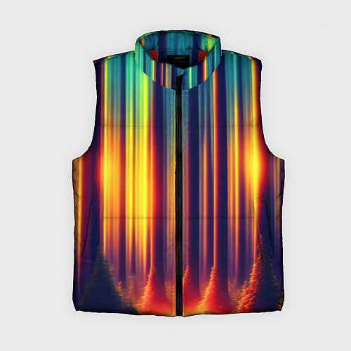 Женский жилет Волшебный лес полосы / 3D-Красный – фото 1