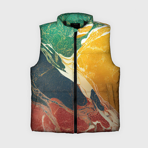 Женский жилет Мраморная радуга / 3D-Черный – фото 1