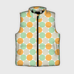 Женский жилет Grey yellow green style, цвет: 3D-черный