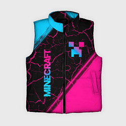 Женский жилет Minecraft - neon gradient: надпись, символ