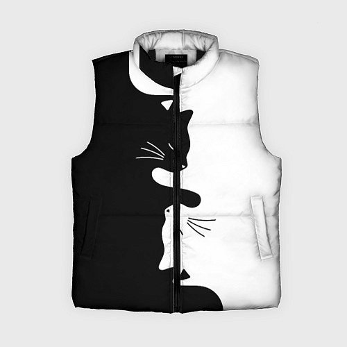 Женский жилет Котики Инь-Янь / 3D-Черный – фото 1