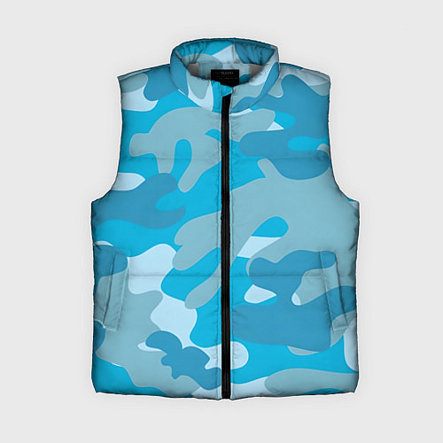 Женский жилет Камуфляж военный синий / 3D-Светло-серый – фото 1