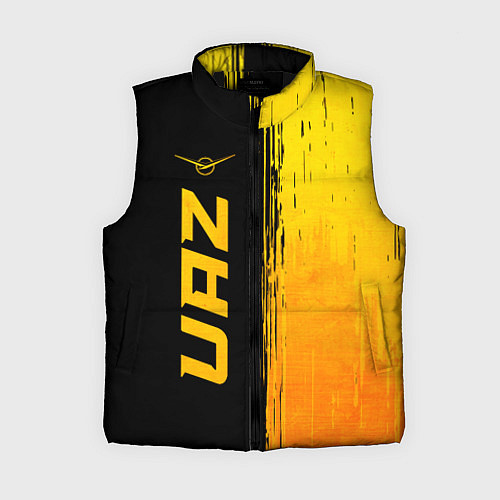 Женский жилет UAZ - gold gradient: по-вертикали / 3D-Черный – фото 1
