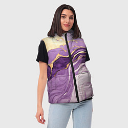 Женский жилет Сиреневый узор, цвет: 3D-черный — фото 2
