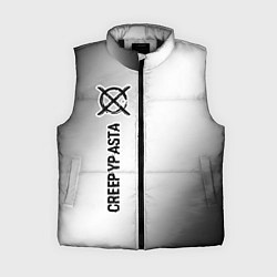Женский жилет CreepyPasta glitch на светлом фоне: по-вертикали, цвет: 3D-черный