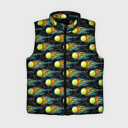 Женский жилет Мячики теннисные / 3D-Черный – фото 1