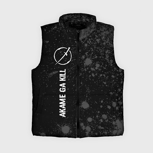 Женский жилет Akame ga Kill glitch на темном фоне: по-вертикали / 3D-Черный – фото 1