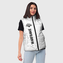 Женский жилет Warframe glitch на светлом фоне: по-вертикали, цвет: 3D-черный — фото 2