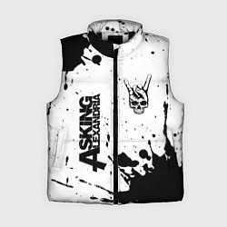 Женский жилет Asking Alexandria и рок символ на светлом фоне, цвет: 3D-черный
