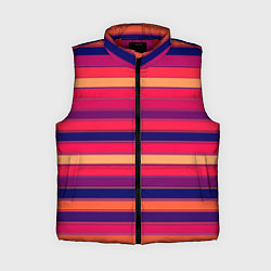 Женский жилет Полосатый ярко-красный
