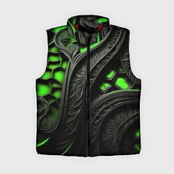 Женский жилет Green black abstract