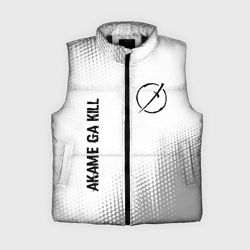 Женский жилет Akame ga Kill glitch на светлом фоне: надпись, сим / 3D-Черный – фото 1