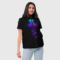 Женский жилет Луна SynthWave, цвет: 3D-красный — фото 2