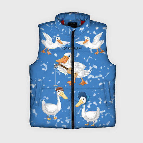 Женский жилет Белые гуси и утки / 3D-Красный – фото 1