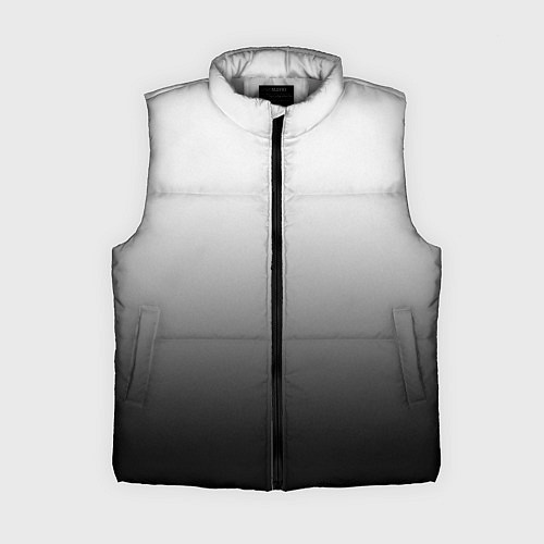 Женский жилет Бело-чёрный градиент / 3D-Светло-серый – фото 1